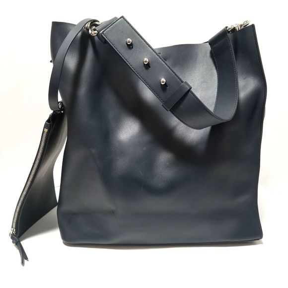 captain leather north south tote bag